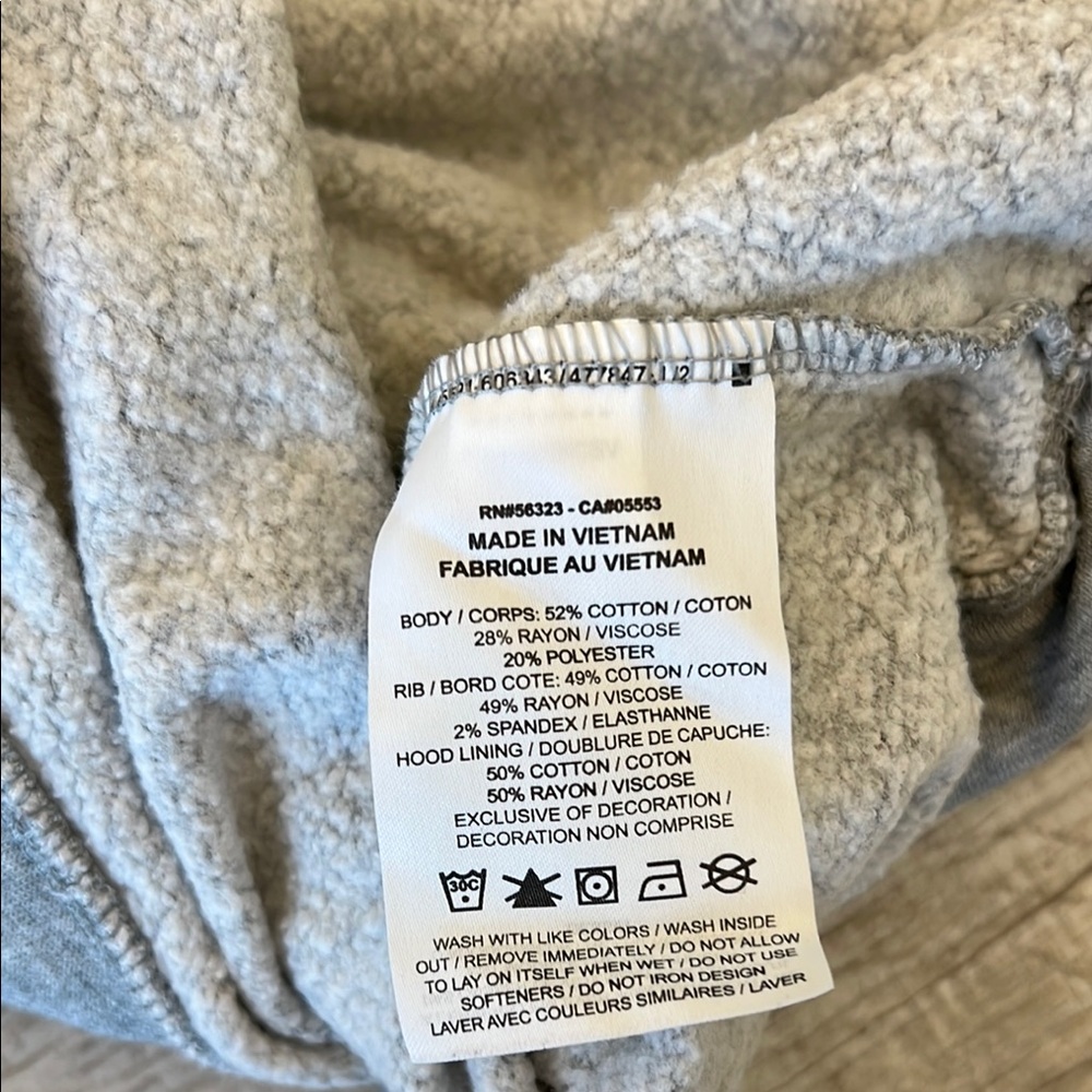 Nike Cropped  Drawstring Hoodie‎ Women’s Size Large Gray - Picture 7 of 8